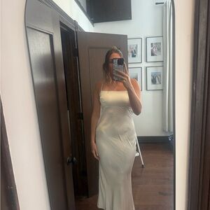 Abercrombie & Fitch Cream Maxi Dress
